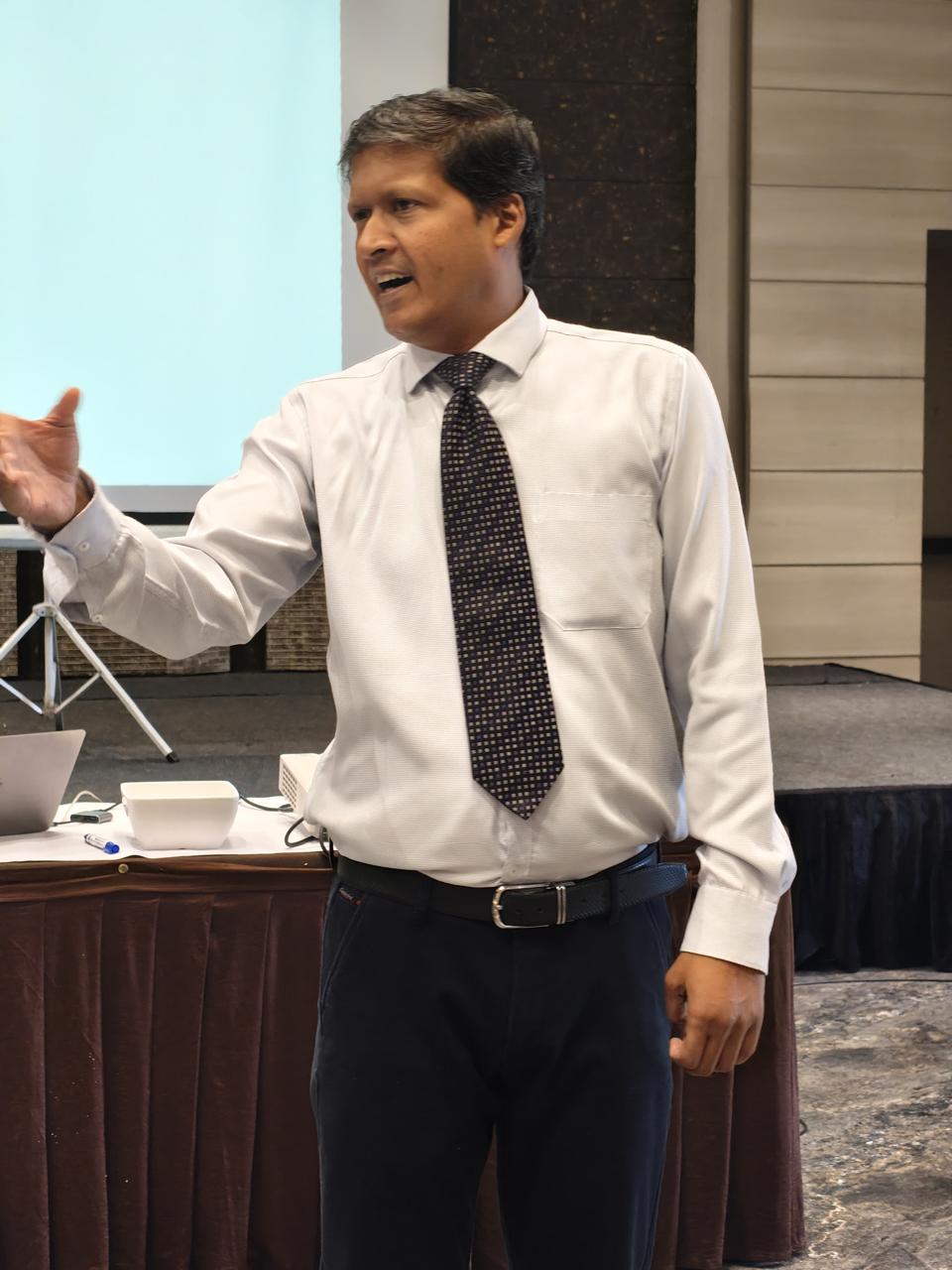 Dinesh Gosai engaging with workshop participants